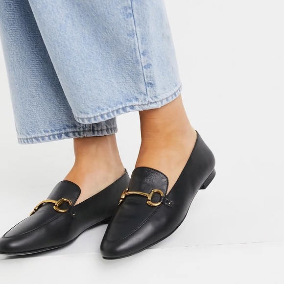 & Other Stories Shoes - NWT & OTHER STORIES Leather Buckle Front Loafers in Black EU 38/US 8 RARE